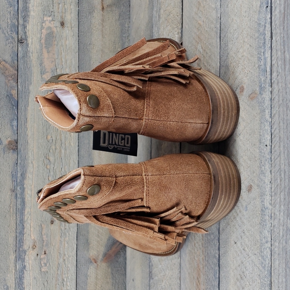 Dingo Women's Lonestar Western Leather Whiskey Bootie - Picture 4 of 10